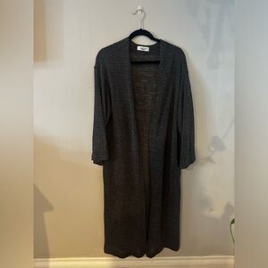 Carly Jean of Los Angeles Grey Kimono Sweater Cardigan Duster